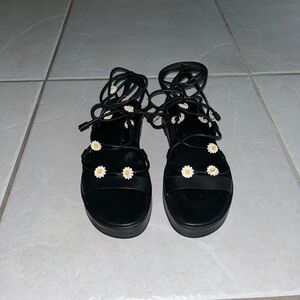 Kate Spade Women’s Sprinkles Strappy Black Sandals, Sz 7